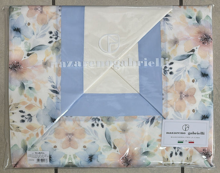 Lenzuola Matrimoniale in cotone celeste