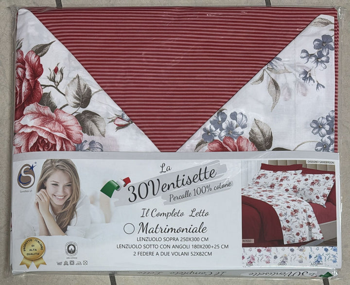 Coppia lenzuola 30ventisette 100% cotone 57fili