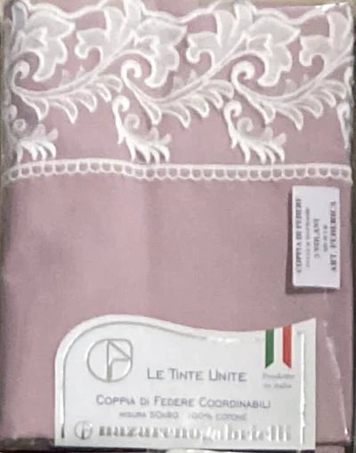 COPPIA FEDERE FEDERICA TINTA UNITA CON PIZZO IN TULLE