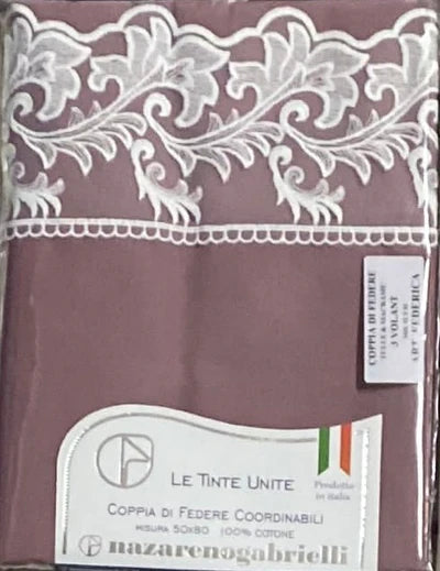 COPPIA FEDERE FEDERICA TINTA UNITA CON PIZZO IN TULLE
