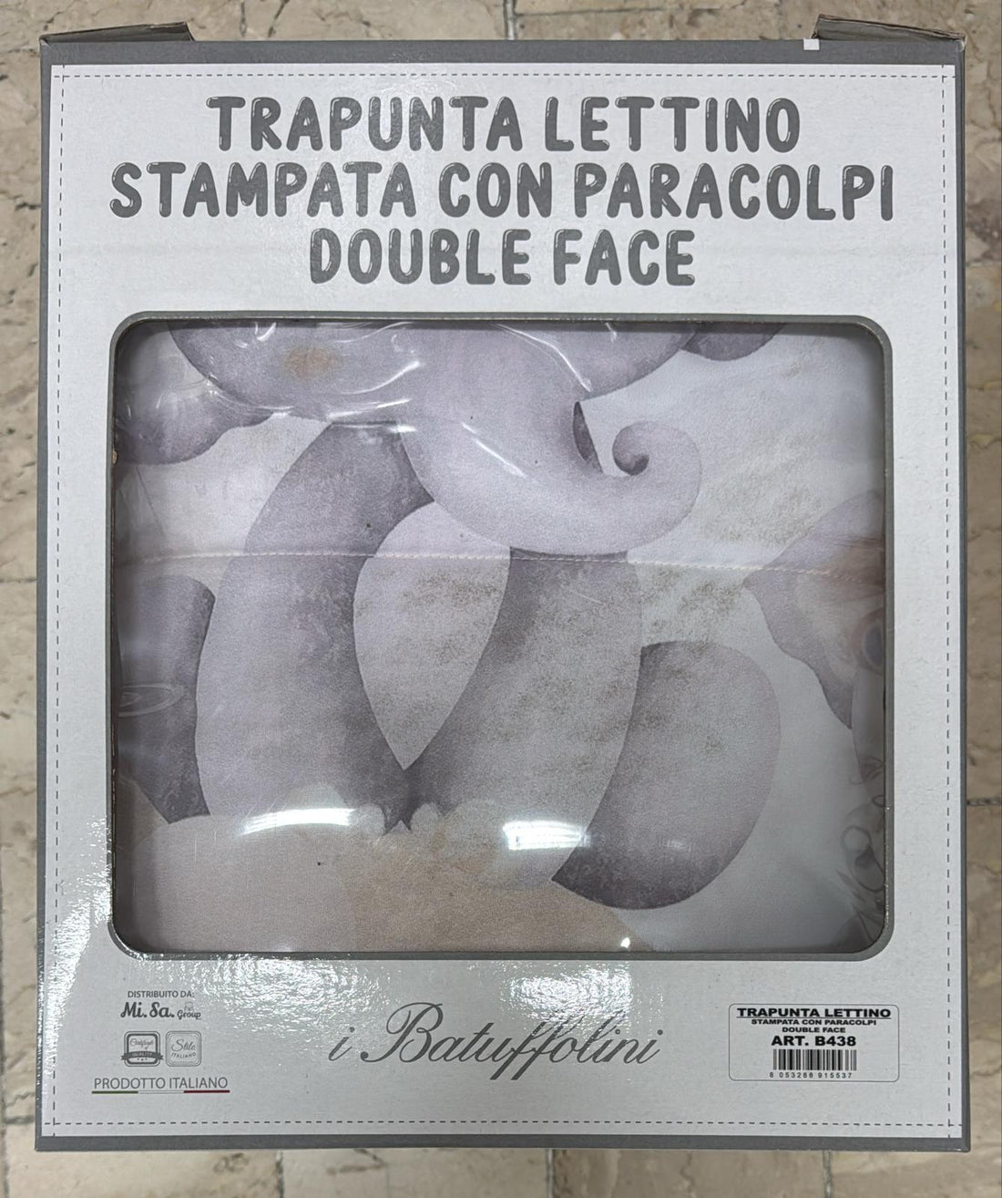 Trapunta Lettino Neonati stampata con paracolpi double face