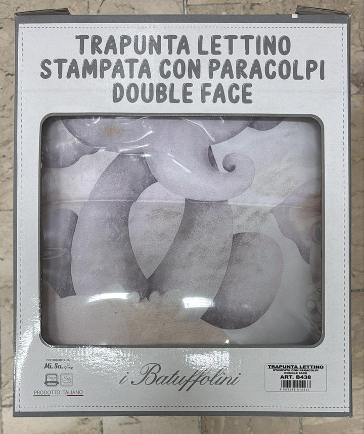 Trapunta Lettino Neonati stampata con paracolpi double face