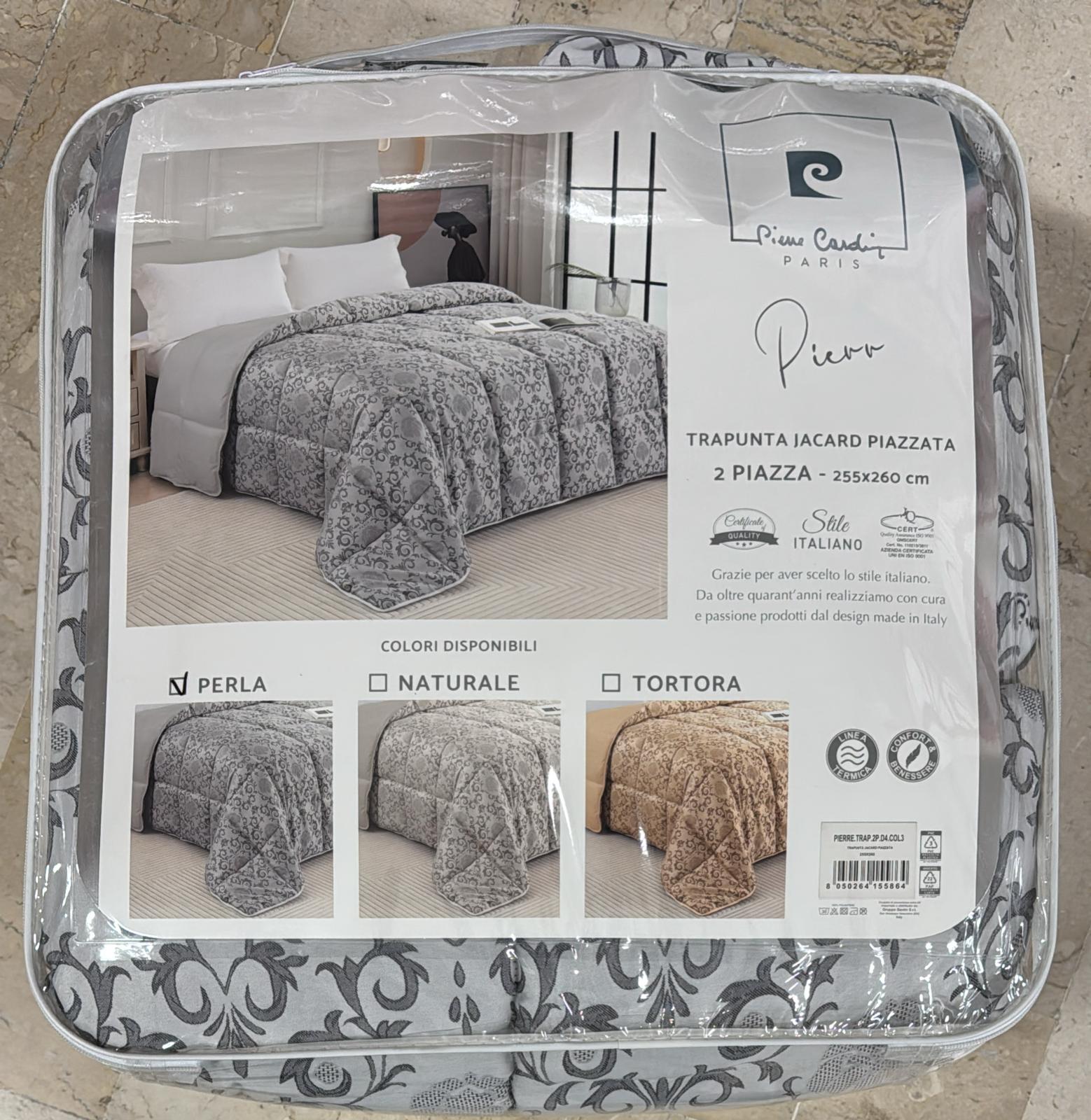 Trapunta Pierre Cardin in raso jacquard