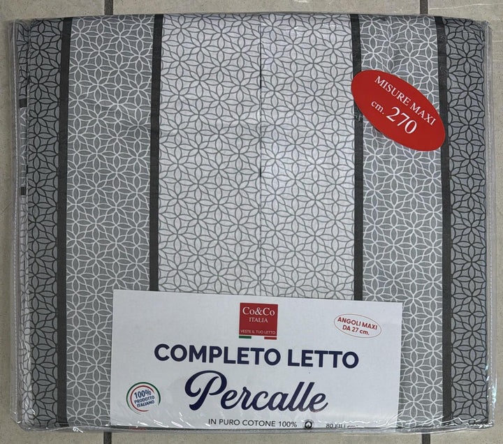 Completo Letto Percalle misure maxi