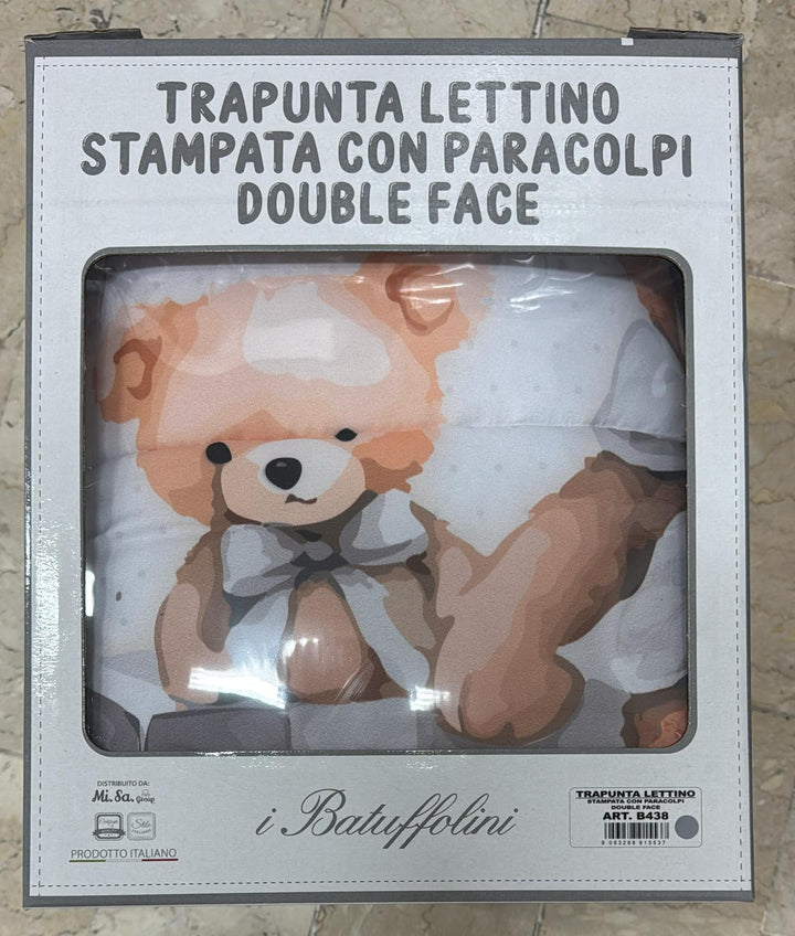 Trapunta Lettino Neonati stampata con paracolpi double face
