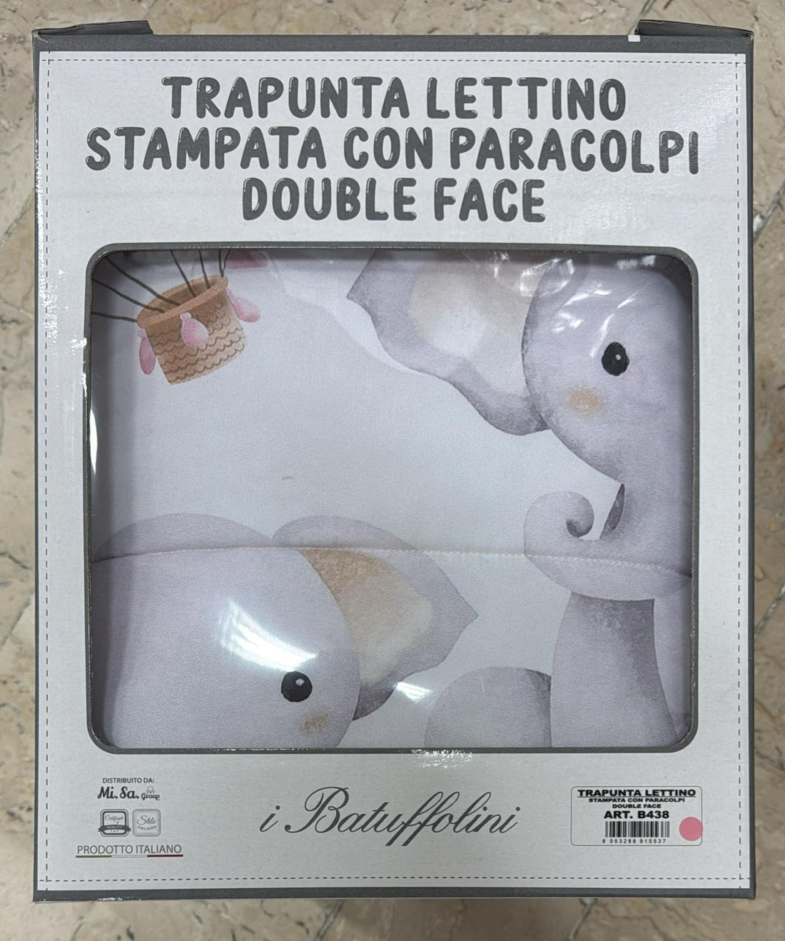 Trapunta Lettino Neonati stampata con paracolpi double face